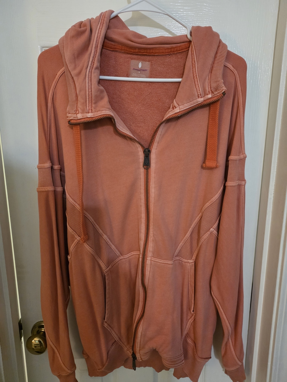 Free People Vintage Rose Zip-Up Hooded Jacket